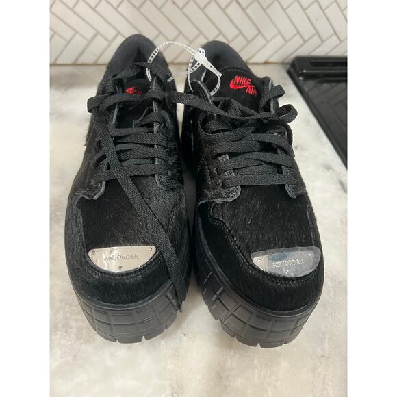 NEW Nike Air Jordan 1 Low Brooklyn Low Black Pony Hair NBY IB7210-006 W’s 10 - Picture 2 of 13